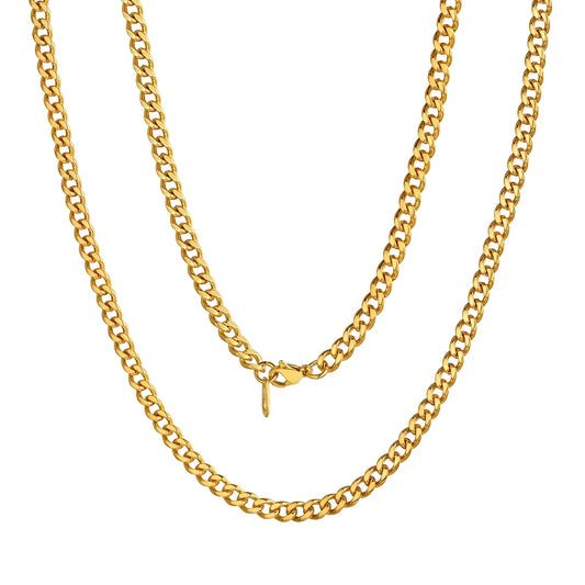 Gold Chains for Mens 24Inch 6MM 18K Gold Filled Necklace Mens Gifts for Men